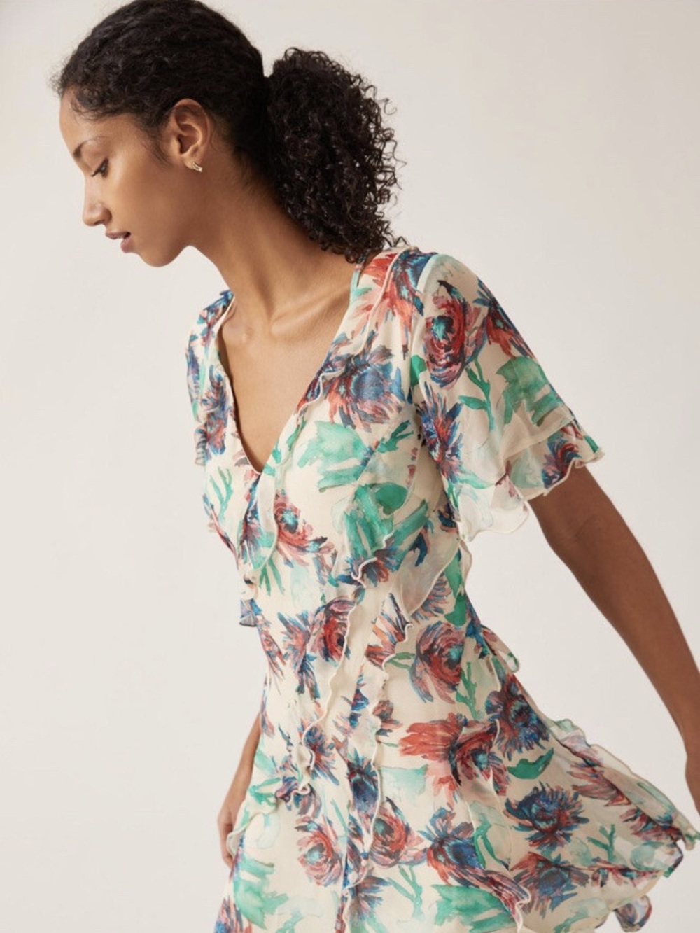 Anthropologie Multicolor Floral Dress